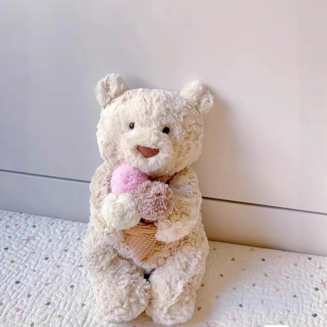 XUYUAN Eiscreme-Barcelona-Bär Dekorationsfigur in Beige für Schreibtisch und Büro - Bild 1