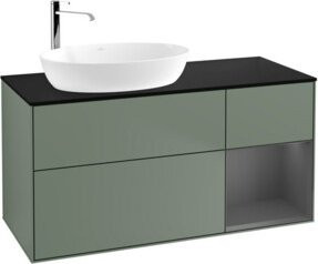 V&B Waschtischunterschrank Finion in Platinbraun matt lackiert, B/T/H: 120 x 50,1 x 50,1 cm - Bild 1