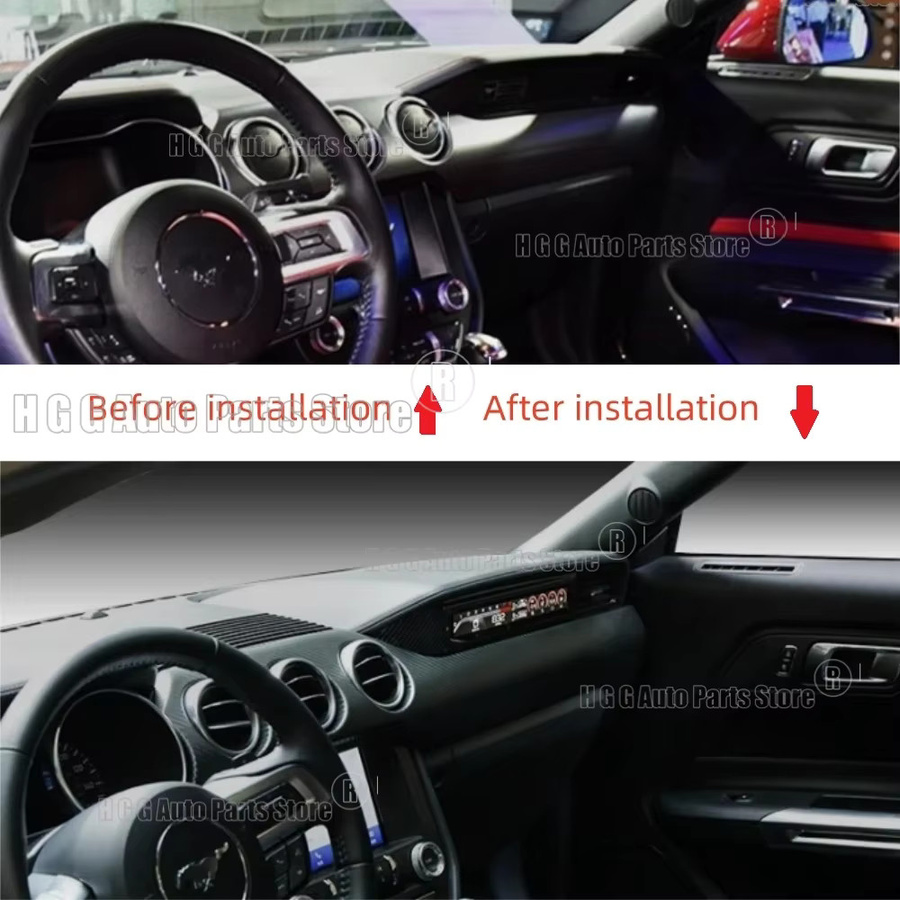 YANFU Carplay Android 13 Multimedia-Player für Ford Mustang 2015-2023 mit Tesla-Bildschirm, GPS und digitalem Tacho, Schwarz, 14,5 Zoll - Bild 4