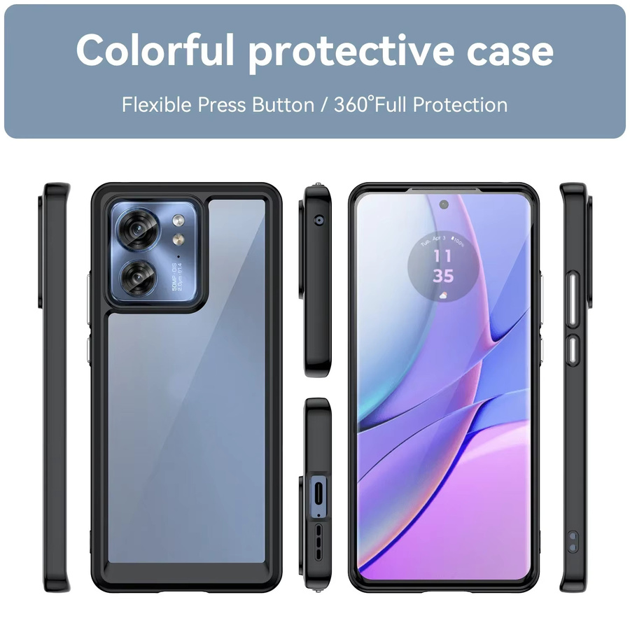 Motorola Schutzhülle aus Acryl und TPU in Transparent/Grün für Moto Edge 50 Pro Ultra Fusion 40 NEO G85 G84 E14 54 34 24 Power 14 04 53 Y 73 23 13 - Bild 3
