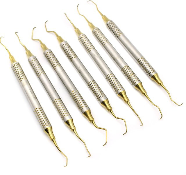 Dental Küretten Set, 7 Teile, Perio Scaler Gracey Kürette, Mundpflege - Bild 1