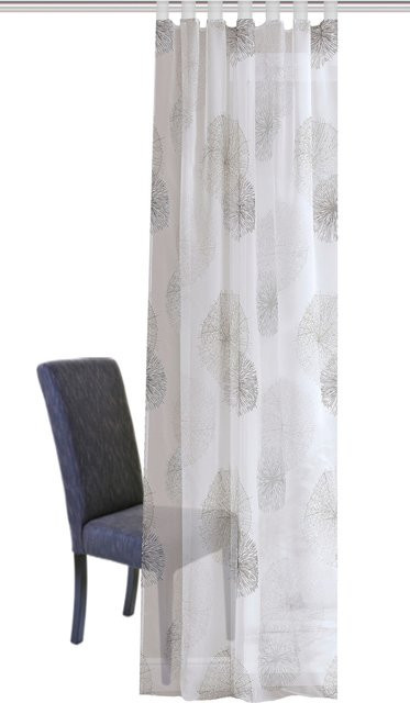 Heine Home Dekostore aus Voile in Beige und Weiß, semi-transparent, 100% Polyester - Bild 1