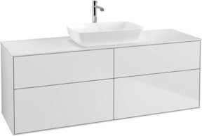 V&B Waschtischunterschrank Finion in Weiß Lack, B/T/H: 160 x 50,1 x 50,1 cm - Bild 1