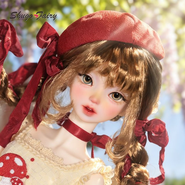 ShugaFairy Rowan A, Gelenkpuppe, 1/4 BJD, Rotkäppchen-Kleid mit Baskenmütze, 2-in-1-Stil - Bild 1
