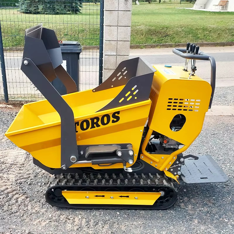TOROS Maßgefertigter Mini-Muldenkipper Raupenkipper mit Frontlader und Motorpumpe, Gelb - Bild 2