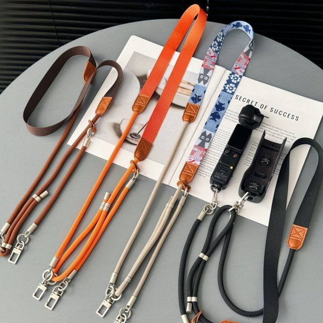 lolozzx Umhängeband für DJI OSMO Pocket 3 und Smartphones in Schwarz als Diebstahlschutz-Lanyard und Hängeseil - Bild 1
