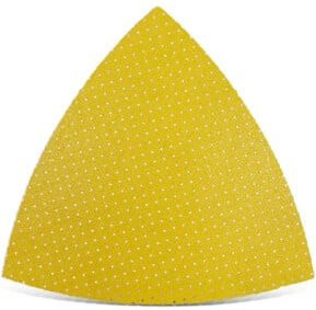 Menzer Klett-Schleifblätter für Deltaschleifer, Durchmesser: 8,2 cm, Körnung: K120, Multiloch, gelb, 25er Packung - Bild 1