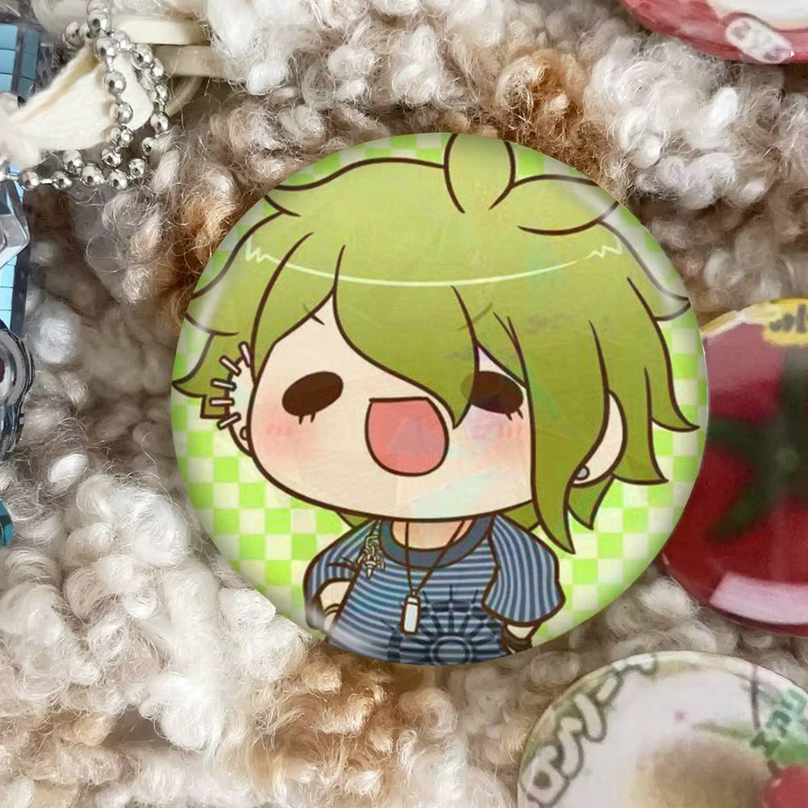 Danganronpa Chibi-Anstecknadeln aus Metall, runde Manga-Broschen in Multicolor für Rucksäcke und Kleidung - Bild 4