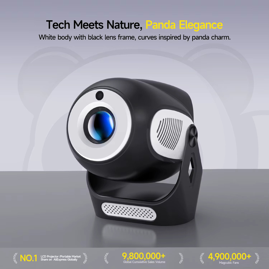 Magcubic HY300 X Projektor mit Android 11, 4K Unterstützung, 720P Auflösung, elektrischem Fokus, Wifi6 und Bluetooth 5.0, tragbarer Beamer für Home Cinema und Outdoor - Bild 2