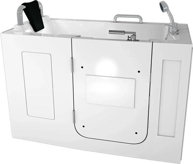 AquaVapore Senioren Sitzbadewanne mit Tür in Weiß, Rechteckig, B/T/H: 140 x 76 x 96 cm - Bild 1