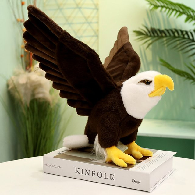 pangcangshu Weißkopfseeadler Plüschtier, Weiß, Schwarz - Bild 1