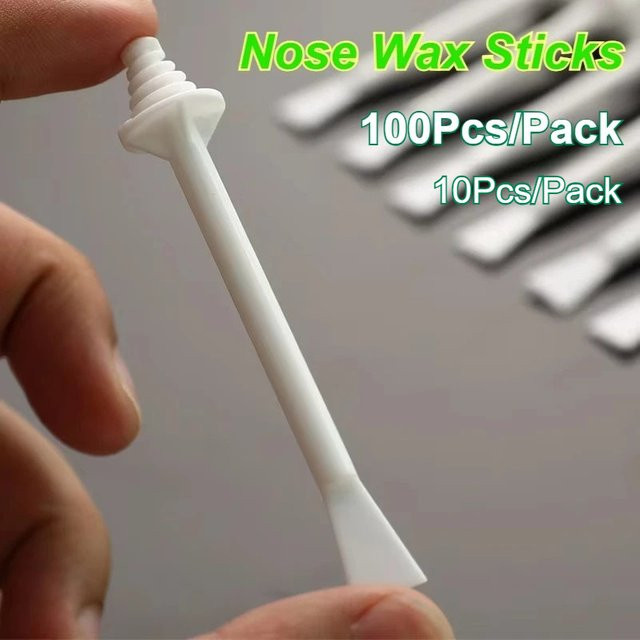 XMSJ Nasenwachsstifte 2-in-1 Wachsapplikator, 100 Stück - Bild 1