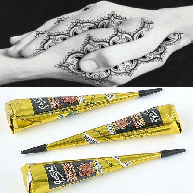 Henna-Kegel Temporäres Tattoo, Mehandi Tinte, Schwarz, Kinder - Bild 1