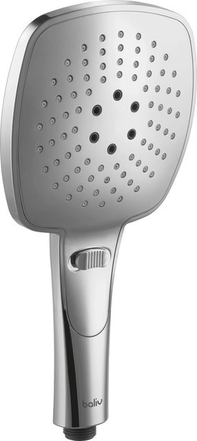 baliv Handbrause HBR-150.90 quadratisch in Chrom, silberfarben mit Anti-Kalk-Funktion - Bild 1