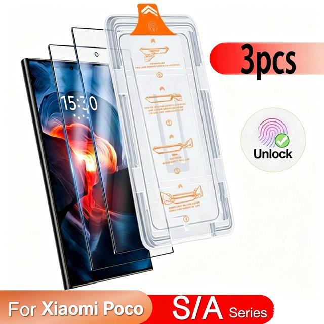 3er-Set Xiaomi Displayschutz aus gehärtetem Glas für Poco X8 Pro Max, X8 Pro, F8 Ultra und F8 Pro, transparent - Bild 1