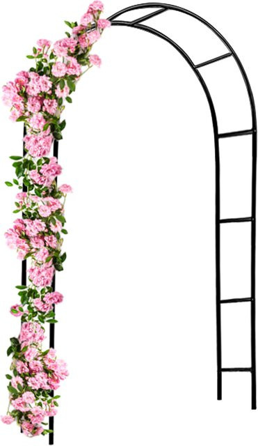 Gardebruk Rosenbogen aus Metall in Schwarz, H x B x T: 240 x 140 x 37 cm - Bild 1