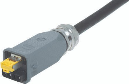 HARTING Kabelsteckverbinder 09451151760 mit 12 Schneidklemmanschlüssen in Grau aus Zinkdruckguss - Bild 1