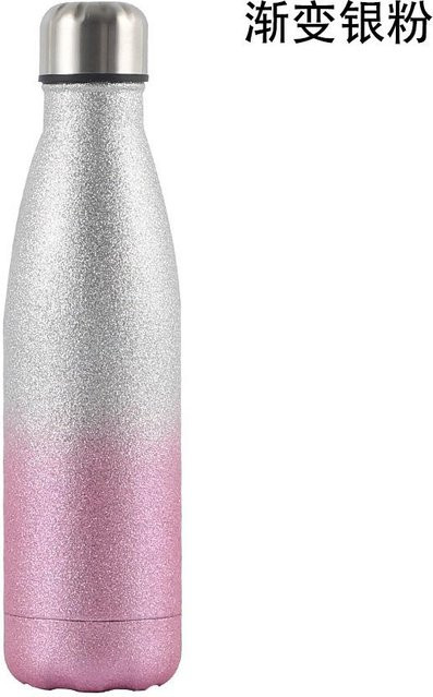 Jinbang Edelstahl Sportflasche mit One Piece Druck in Silber, 500ml - Bild 1