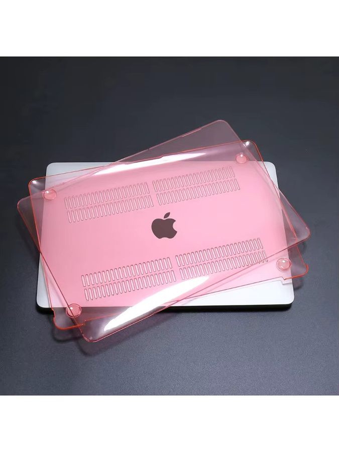 Transparente Laptop-Hülle aus hartem PC für Apple MacBook Air und Pro, Schutzhülle in Transparent, Blau oder Pink - Bild 3