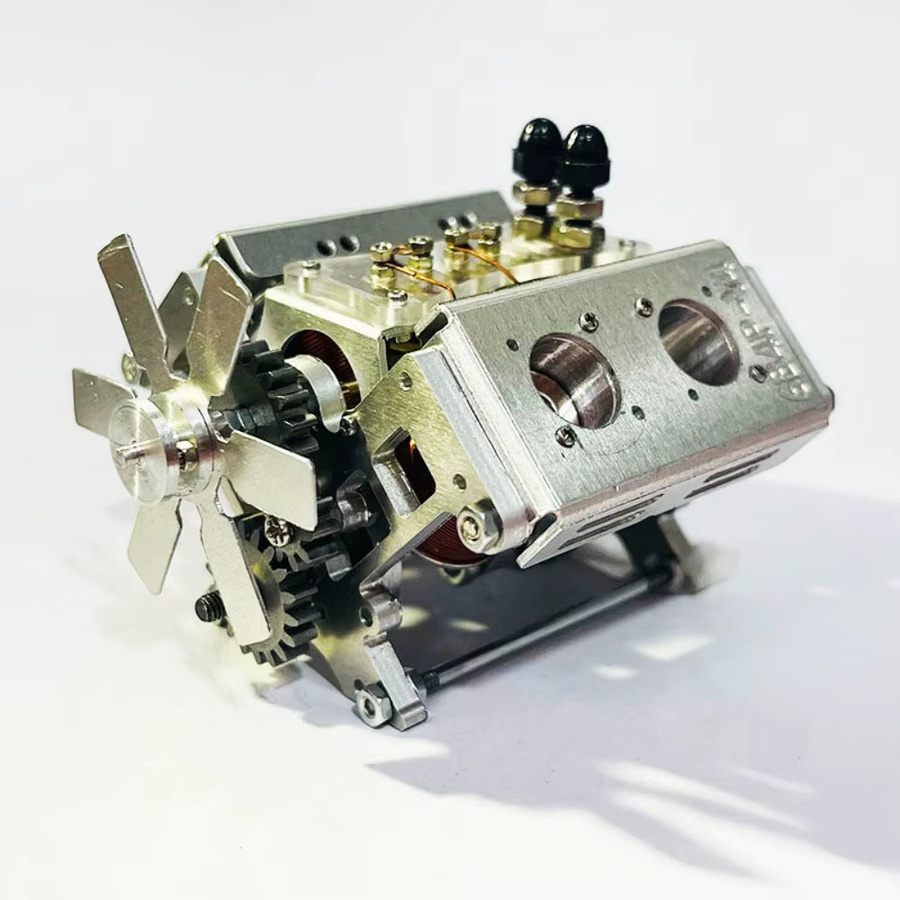 Goki V4-Motor, Modell, Metallbaugruppe, CNC-gefräst - Bild 2