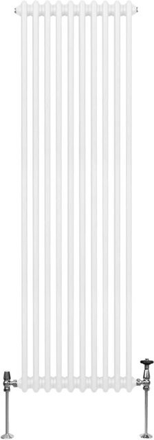 Monstershop Traditioneller 2 Spalten Heizkörper aus Stahl in Weiß, Höhe: 180 cm, Breite: 47,2 cm - Bild 1