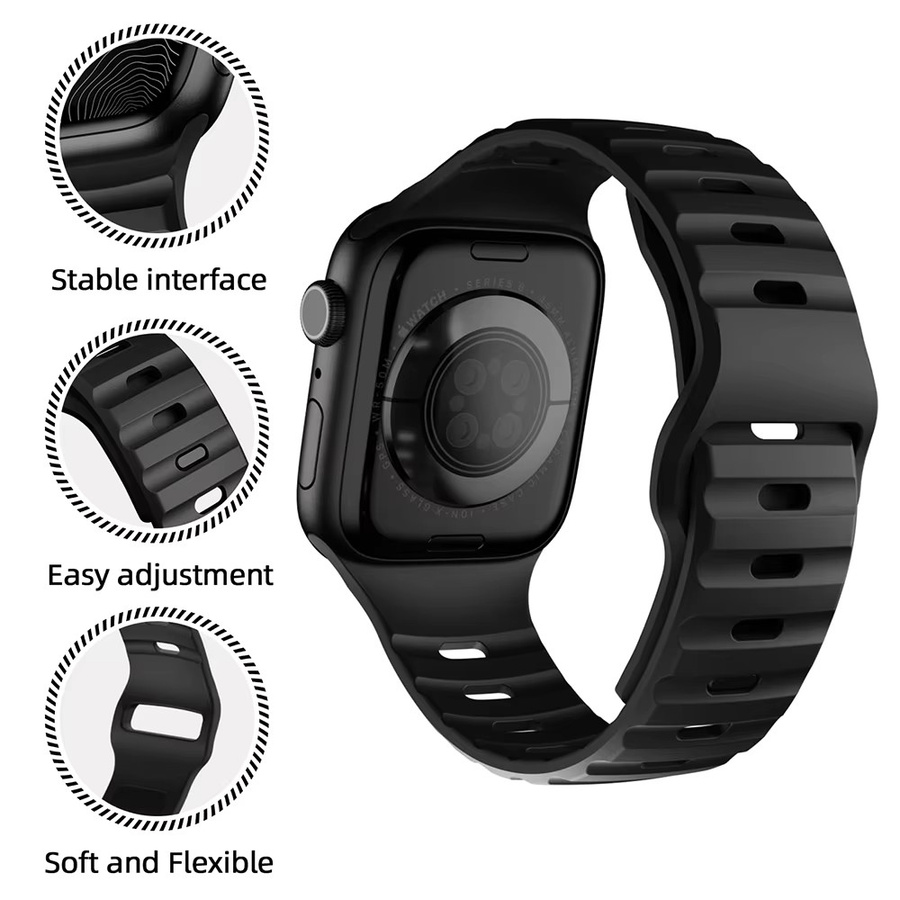 Sportarmband Silikon, Schwarz, Unisex - Bild 2