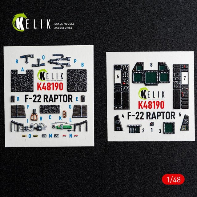 Hasegawa F-22 Raptor - Interior 3D-Decals - Bild 1