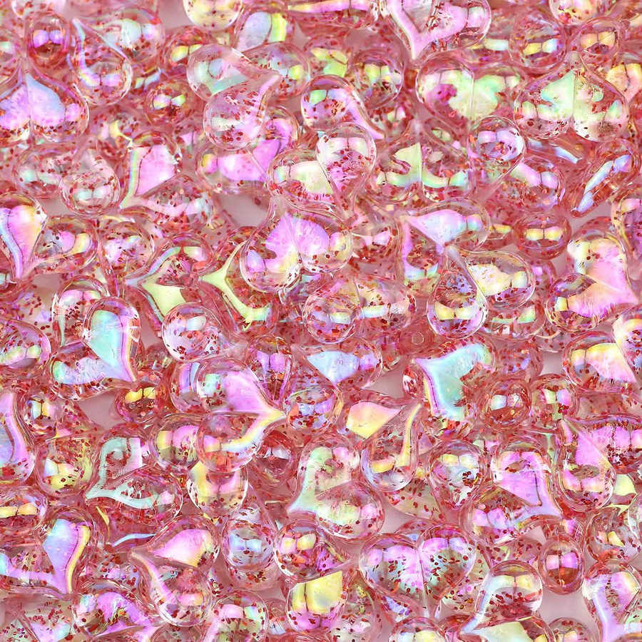 JHNBY Rote Acryl-Herzperlen, 20 mm, UV-beschichtet - Bild 2