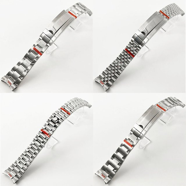 LIYAN Uhrenarmband Edelstahl, Presidential Oyster Jubilee, 20 mm, Silber, Unisex - Bild 1