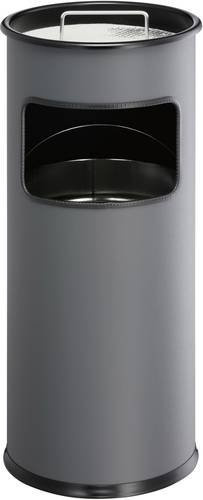 Durable Papierkorb 333058 aus Metall in Anthrazit mit 17 l Volumen und inklusive Aschenbecher, Durchmesser: 26 cm, Höhe: 62 cm - Bild 1
