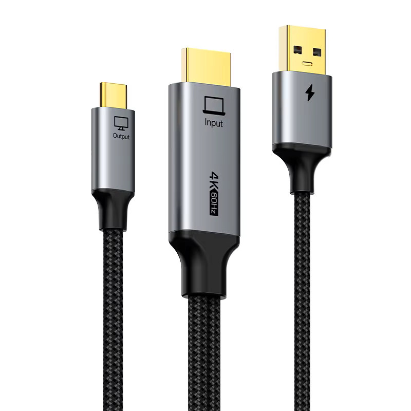 CABLETIME HDMI-zu-USB-C-Kabel für 4K60Hz mit USB-Stromversorgung für Nintendo Switch und PS3/4/5 Spielkonsolen - Bild 4