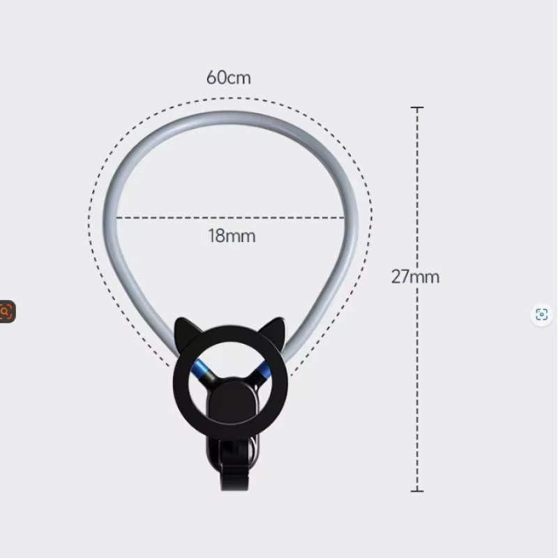 KOQZM Magnetische Halshalterung mit Schnellverschluss für iPhone und Android in Schwarz - Bild 5
