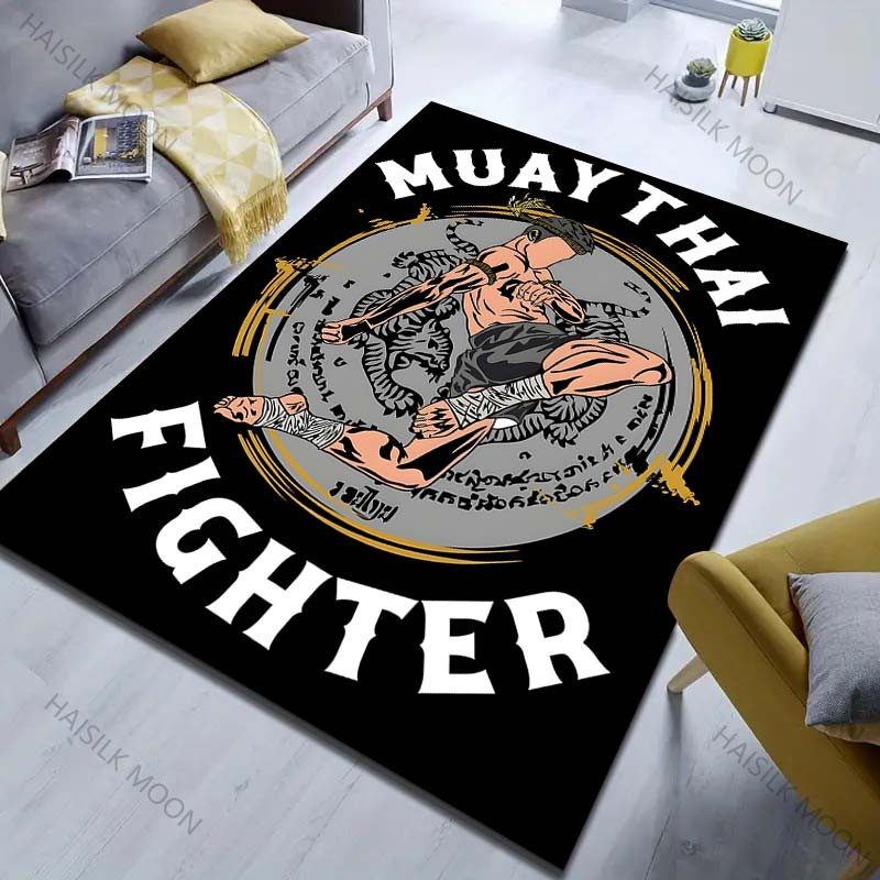 UQIDEHOME Muay Thai Print Teppich, Mehrfarbig, B/T: 60 x 40 cm - Bild 5