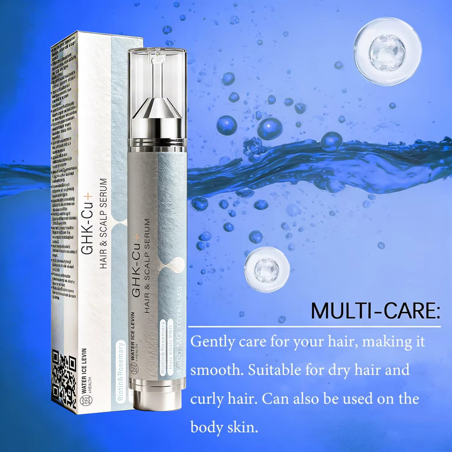Water Ice Levin Haar- & Kopfhaut-Serum, Biotin, Rosmarin, Kollagen, Keratin, Unisex - Bild 4