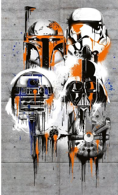 Komar Fototapete Vlies Star Wars Celebrate The Galaxy Multicolor B: 120 cm, H: 200 cm - Bild 1