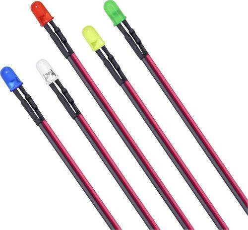 TRU COMPONENTS LED-Sortiment Rund 3mm in Rot, Blau, Grün, Gelb und Warmweiß - Bild 1