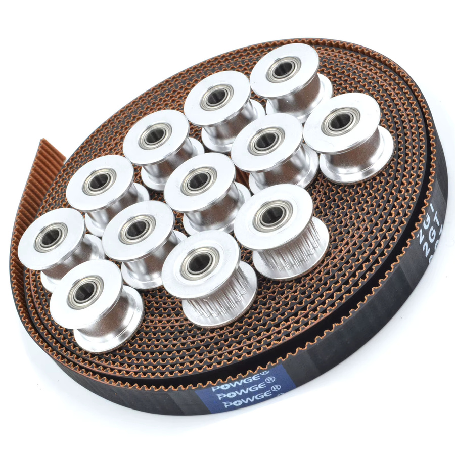 POWGE Silver Creality K1 Max Kit mit 10 Stück 2GT-7,7 RF Zahnriemen 3,5 Meter und 20 Zähne Umlenkrollen mit 4 mm Bohrung für 3D-Drucker - Bild 2