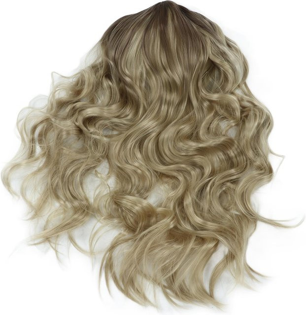 Damenperücke, blond, lang, lockig, wellig, synthetisch - Bild 1
