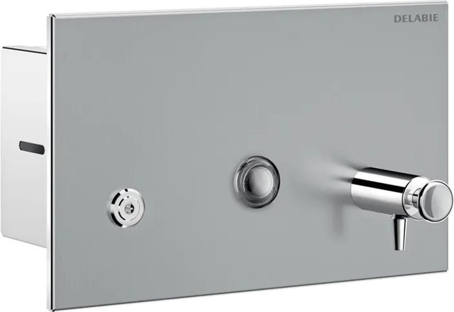 Delabie Unterputz-Flüssigseifenspender aus Edelstahl in Silber - Bild 1