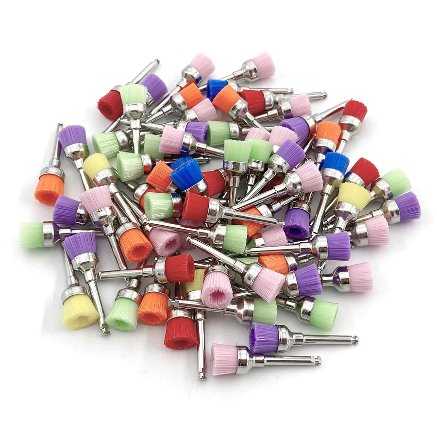 WELL CK Zahnpolierbürsten, 100 Stück, Nylon, Flat Latch Typ - Bild 2