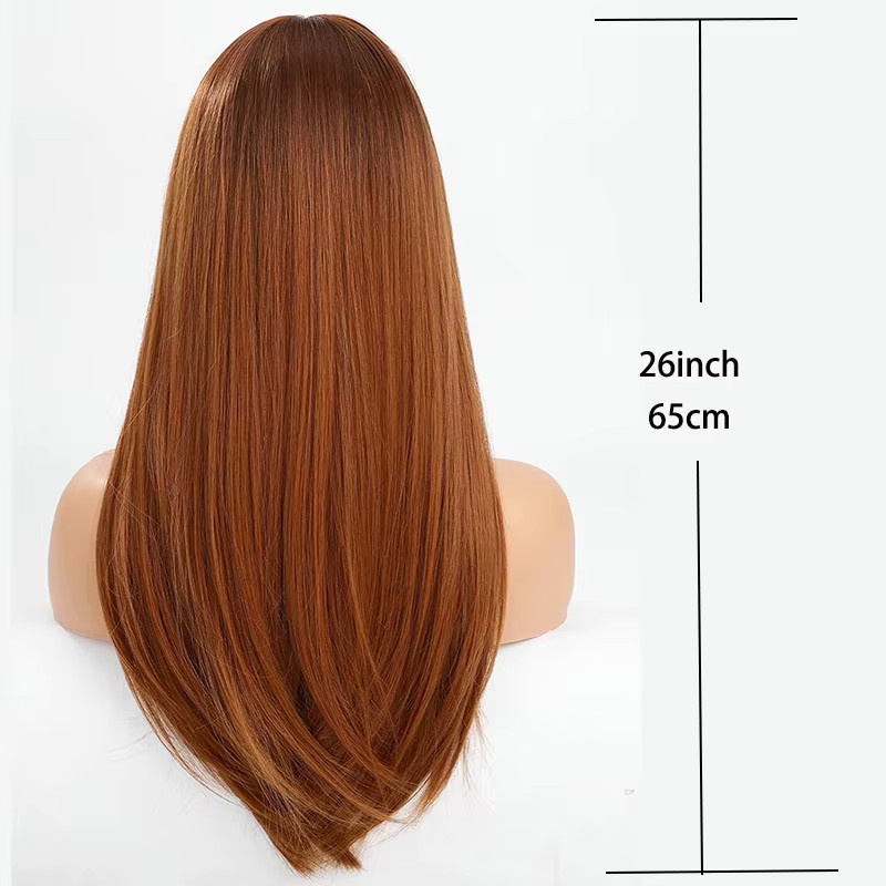 Suri Hair Perücke, rotbraun, lang, gerade, mit Pony, Damen - Bild 4