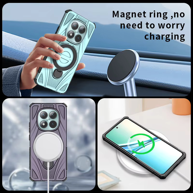 Heavy Armor Magnetring stoßfeste Hülle für XIAOMI POCO M8 Pro mit drehbarer Halterung in Blau - Bild 5