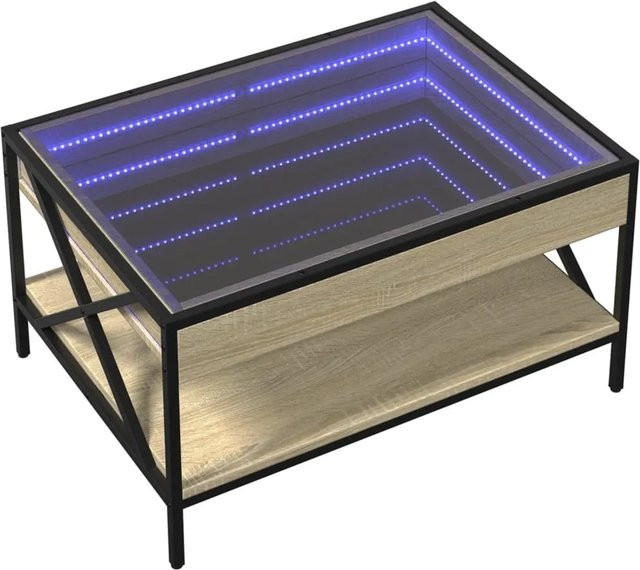 vidaXL Couchtisch mit Infinity-LED in Sonoma-Eiche, B/T/H: 70 x 50 x 38 cm - Bild 1