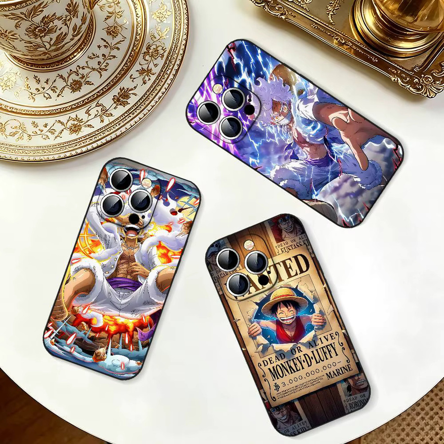 Stoßfeste Handyhülle One Piece Monki D Luffy in Schwarz für Apple iPhone 11 bis iPhone 17 Modelle - Bild 3