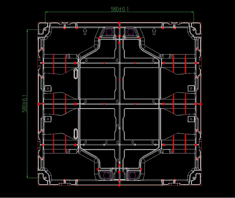 MUEN LED Schrank für den Innenbereich in Schwarz, B/H: 64 x 64 cm - Bild 2