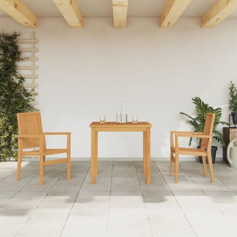3-teiliges Gartenmöbel-Set aus Massivholz Teak in Braun von vidaxl - Bild 1