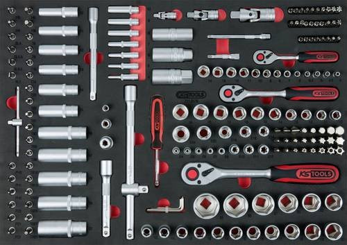 KS Tools Steckschlüsselsatz 179-teilig in 1/4", 3/8" und 1/2" Systemeinlage, Artikelnummer 711.0179 - Bild 1