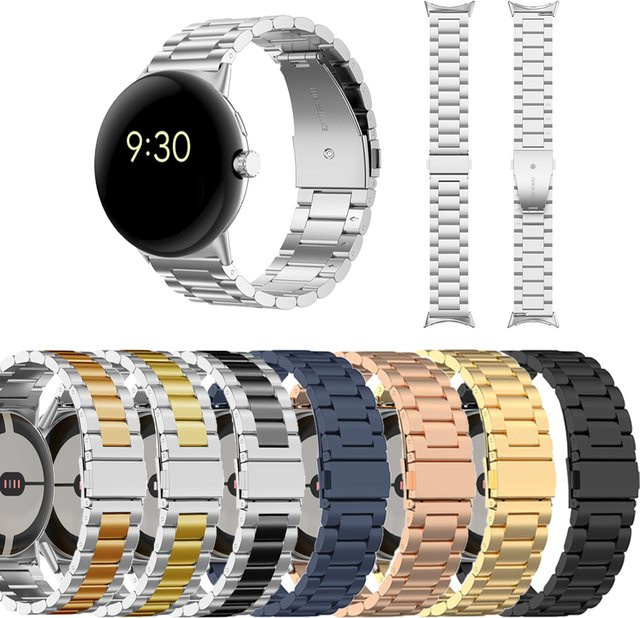 Smartwatch Armband Edelstahl, Silber, Unisex - Bild 1