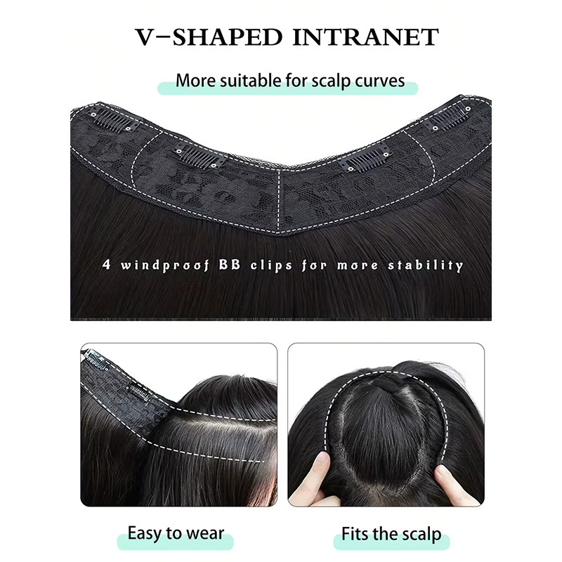 ISIGROSI Clip-in-Haarverlängerungen, synthetisch, 55,9 cm, Damen - Bild 3