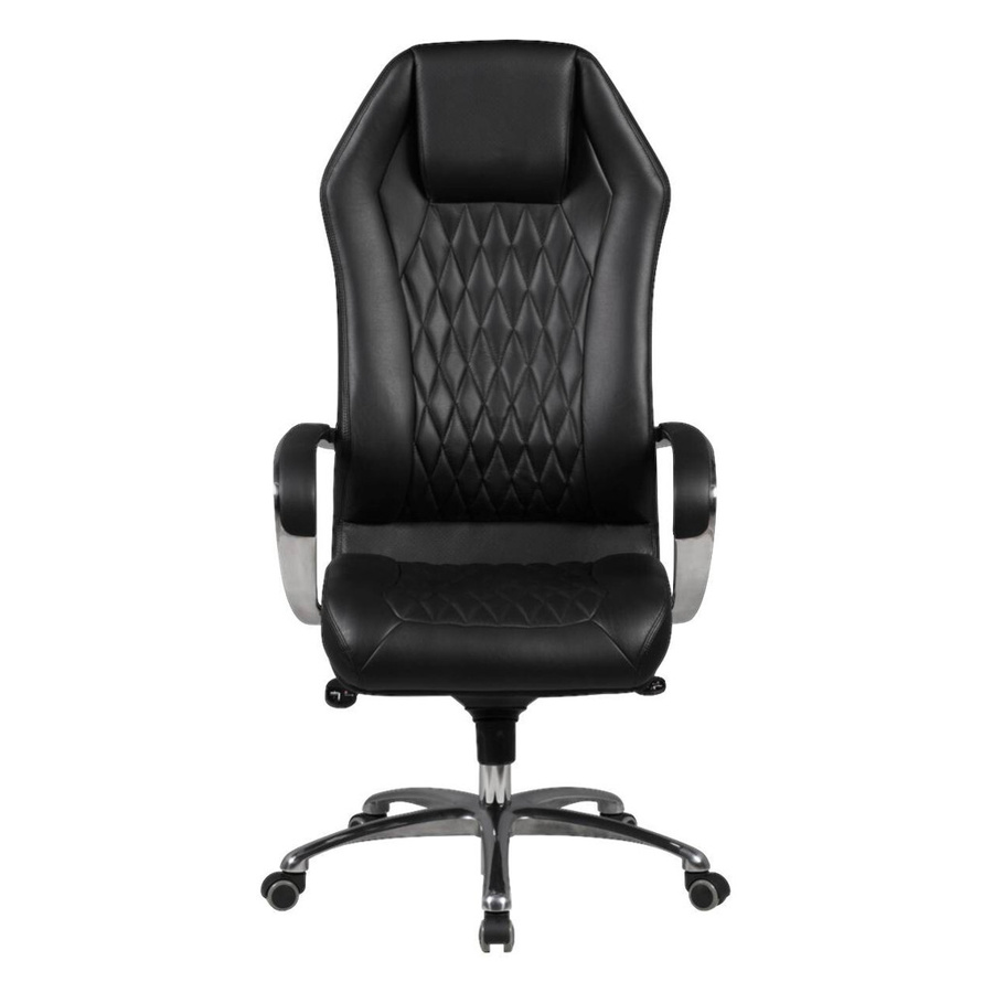 Amstyle Drehstuhl aus Leder in Schwarz mit Armlehnen für Home-Office und Erwachsene - Bild 2